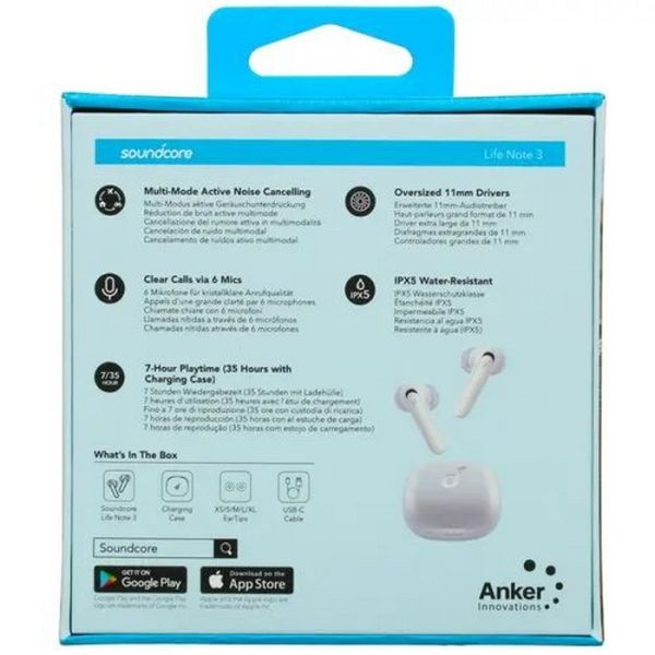 Bluetooth-гарнитура Anker Soundcore TWS Life Note 3 белый